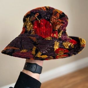 Funky and fun velvet bucket hat